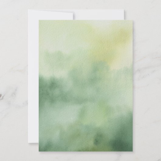 水彩松林のウェディングコレクション 招待状 (裏面)