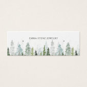 水彩松林イヤリングバスケスタッドミニカード (正面)