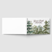 水彩松林山小屋風景 ゲストブック (全面)