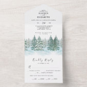 水彩松林結婚林 オールインワン招待状 (内側)