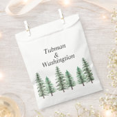 水彩松林結婚林 フェイバーバッグ (クリップ留めされた状態)