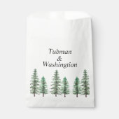 水彩松林結婚林 フェイバーバッグ (正面)