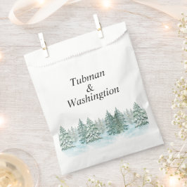 水彩松林結婚林 フェイバーバッグ