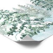 水彩松林結婚林 ポスター (角)