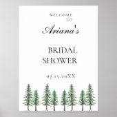 水彩松林結婚林 ポスター (正面)