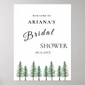 水彩松林結婚林 ポスター (正面)