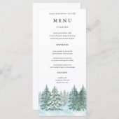 水彩松林結婚林 メニュー (正面/裏面)