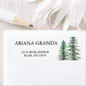 水彩松林結婚林 ラベル (インサイチュ)