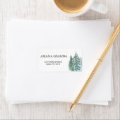 水彩松林結婚林 ラベル (インサイチュ)