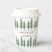 水彩松林結婚林 紙コップ (裏面)