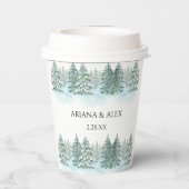 水彩松林結婚林 紙コップ (裏面)