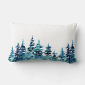 水彩松林自然腰枕 ランバークッション (裏面)