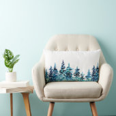 水彩松林自然腰枕 ランバークッション (椅子)