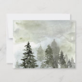 水彩松林 ノートカード (裏面)