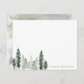 水彩松林 ノートカード (正面/裏面)