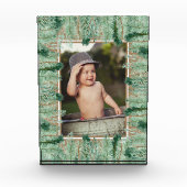 水彩松枝縁ど フォトブロック (正面)