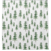 水彩松模様 シャワーカーテン (正面)