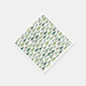 水彩松素朴木冬林 スタンダードカクテルナプキン (角)