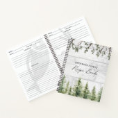 水彩松素朴木木木木料理本レシピ ノートブック (内部)