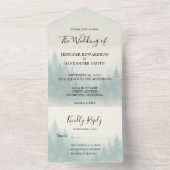 水彩松結婚林 オールインワン招待状 (内側)