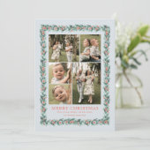 水彩松縁ど写真数々のクリスマスカード シーズンカード (スタンド正面)