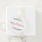 水彩松葉とベリーのギフトラベル フェイバータグ (インサイチュ)