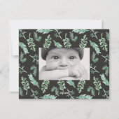 水彩松針写真フレームクリスマス シーズンカード (裏面)