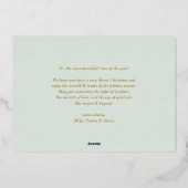 水彩松针花环照片贺卡 箔シーズンカード (裏面)