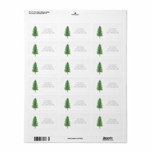 水彩松2 ラベル (フルシート)