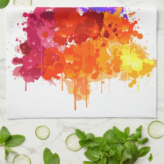 水彩松 キッチンタオル (折り畳み)