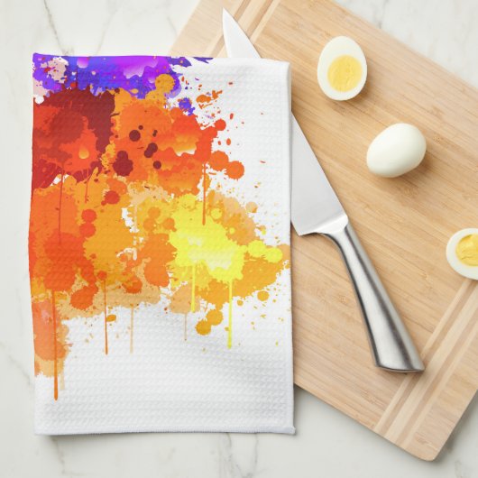 水彩松 キッチンタオル (四つ折り)