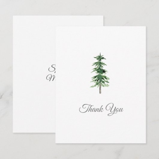 水彩松 サンキューカード (正面/裏面)