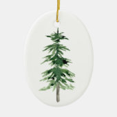 水彩松 セラミックオーナメント (正面)