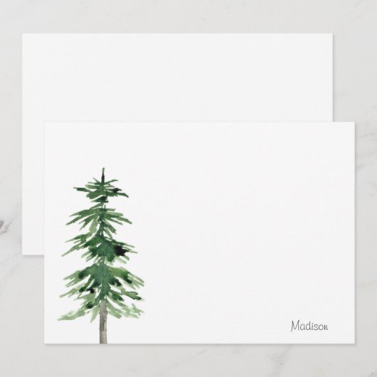 水彩松 ノートカード (正面/裏面)