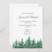 水彩松 招待状 (正面/裏面)