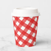 水彩板赤と白紙カップ蓋付き 紙コップ (裏面)