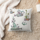 水彩枕 クッション (ブランケット)