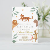 水彩林かわいい動物 出欠カード (スタンド正面)