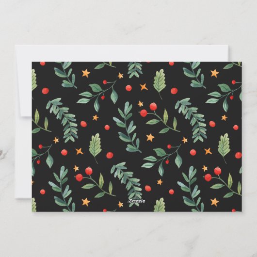 水彩林で最も素晴らしい時間帯の黒い写真 シーズンカード (裏面)