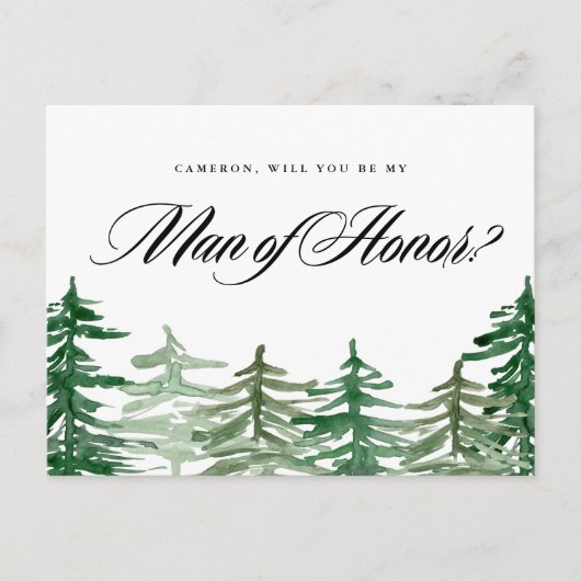 水彩林に越せば我が輩 インビテーションポストカード (正面)