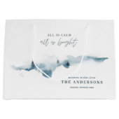 水彩林のクリミニマルスパーソナライズされたマス ラージペーパーバッグ (正面)