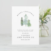 水彩林のクリ企業のスマス シーズンカード (スタンド正面)