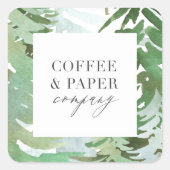 水彩林のクリ企業のスマス スクエアシール (正面)