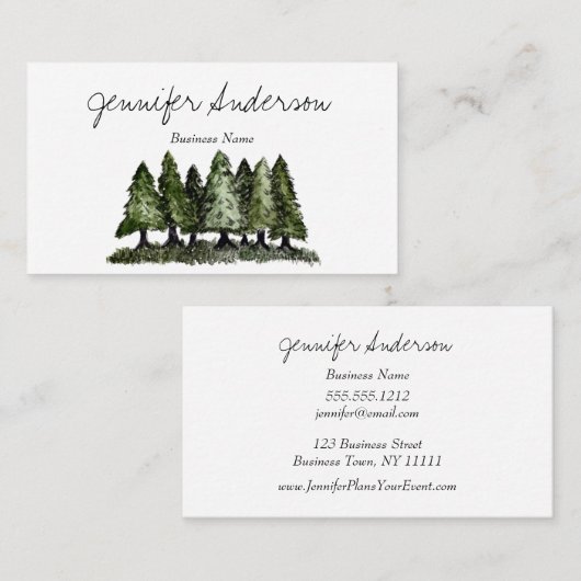 水彩林の松 名刺 (正面/裏面)