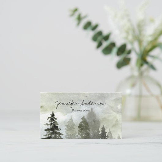 水彩林の松 名刺 (スタンド正面)