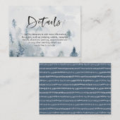 水彩林の結婚詳細カード エンクロージャーカード (正面/裏面)