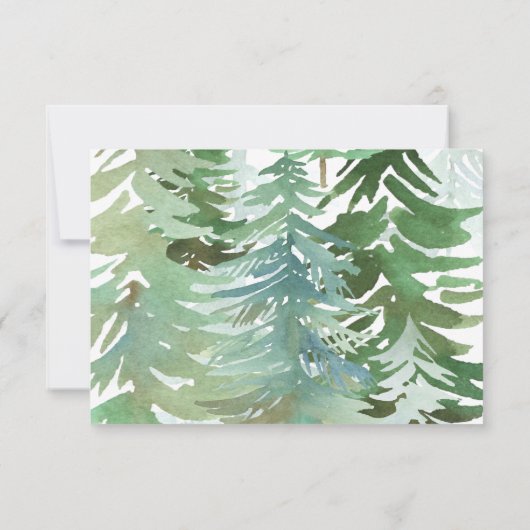 水彩林の返信カード 出欠カード (裏面)