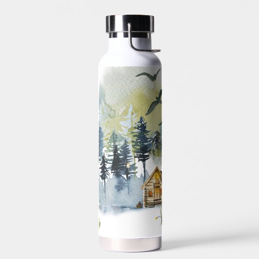 水彩林の風景 ウォーターボトル (左面)