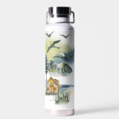 水彩林の風景 ウォーターボトル (背面)