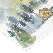 水彩林の風景 ショートテーブルランナー (コーナー)